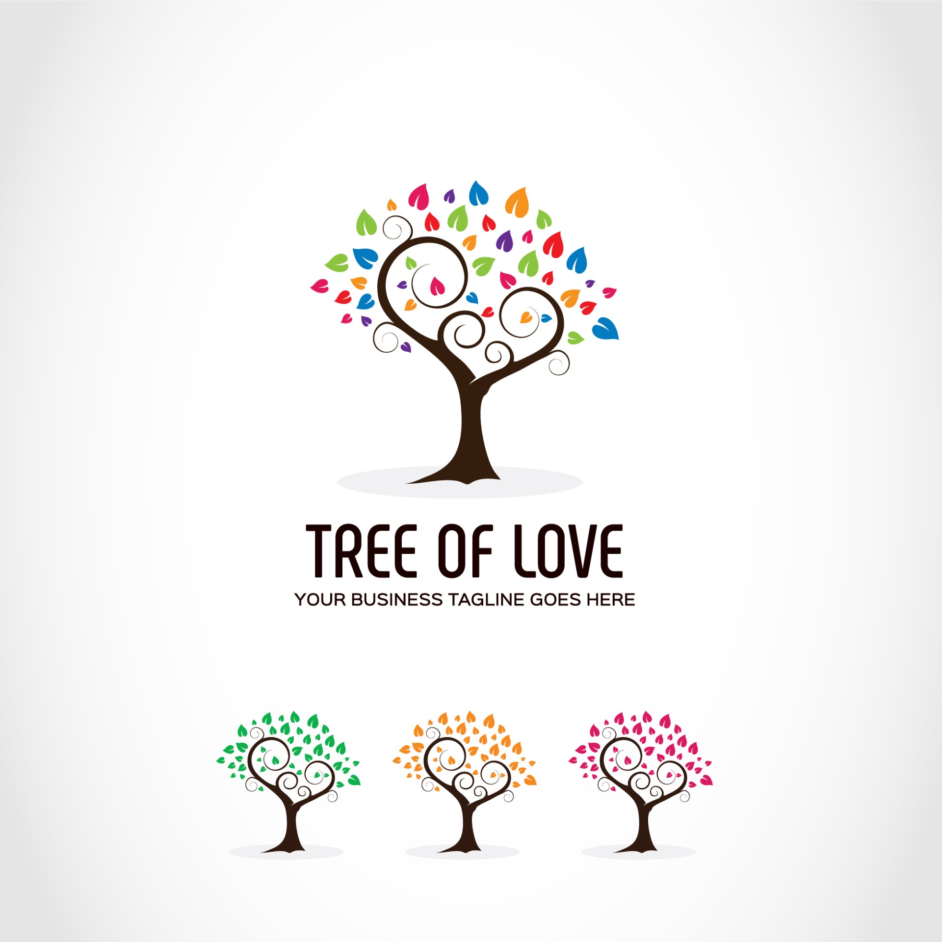 爱情树Logo矢量图0