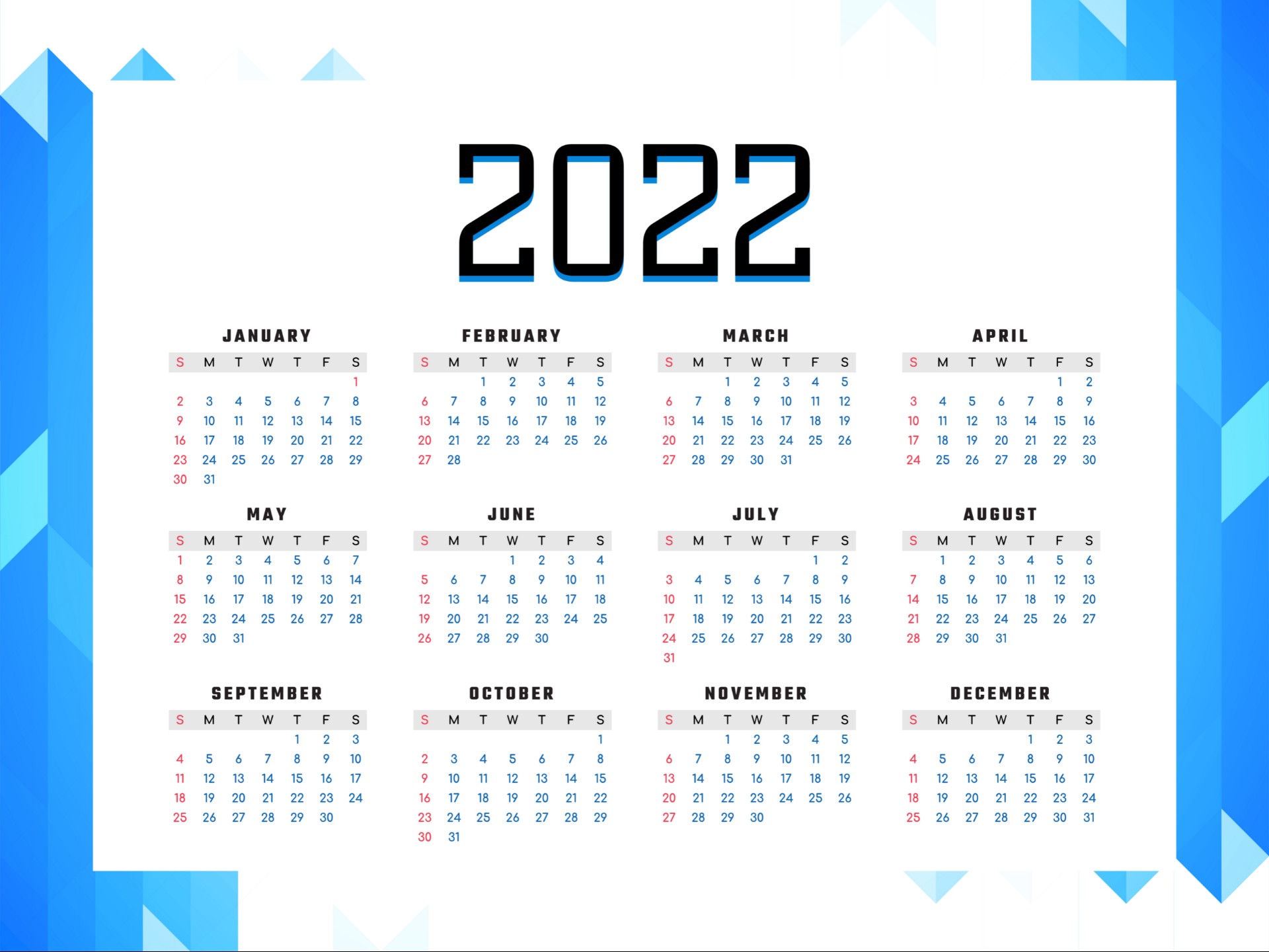 2022年的天气日历表图图片