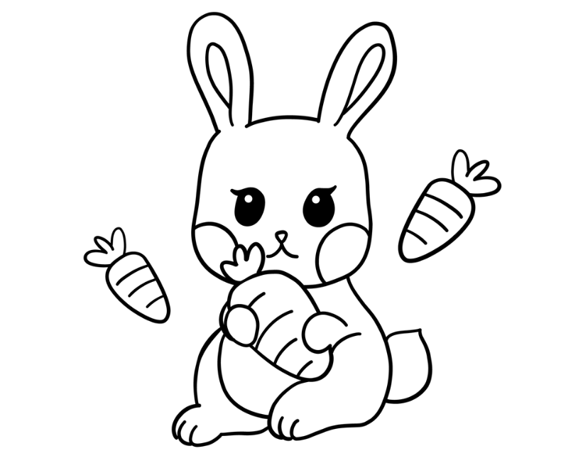 简笔画一只兔子图片